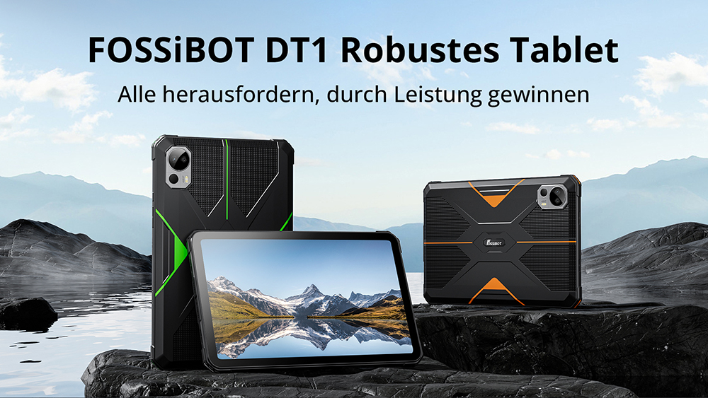 FOSSiBOT DT1 10.4 Zoll FHD Tablet, MT8788 Octa-Core, 8GB RAM 256GB ROM, 16MP Frontkamera, 48 MP Kamera, Android 13 - Grau