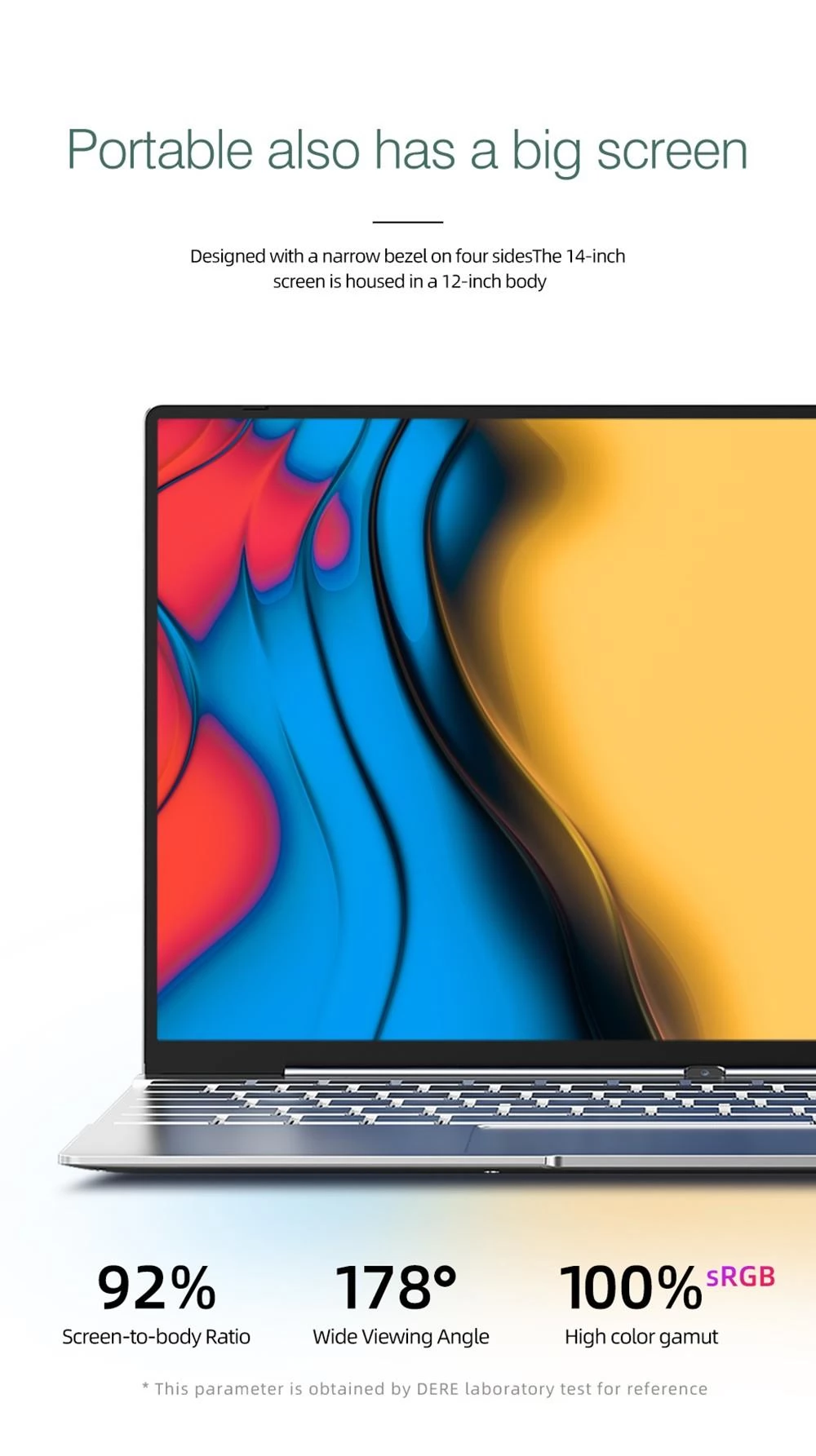 Daysky V14S 14,1 Zoll Laptop Intel Celeron N5095 6GB RAM 128G SSD 1080P FHD Mit Hintergrundbeleuchtung Windows 10