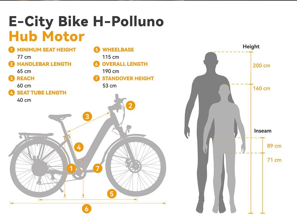 ESKUTE Polluno 28 Inch Tires Electric Urban Bike - 250W Rear-hub Motor & 36V 14.5Ah Battery