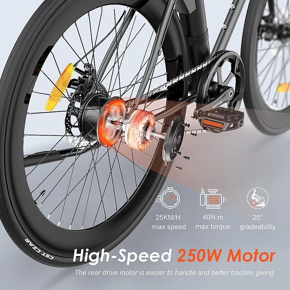 FAFREES F1 700C*28C Elektrofahrrad – 250W bürstenloser Motor & 36V 8,7Ah Akku