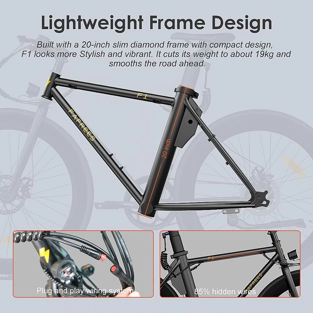 FAFREES F1 700C*28C Elektrofahrrad – 250W bürstenloser Motor & 36V 8,7Ah Akku