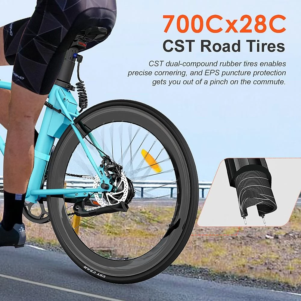 FAFREES F1 700C*28C Elektrofahrrad – 250W bürstenloser Motor & 36V 8,7Ah Akku