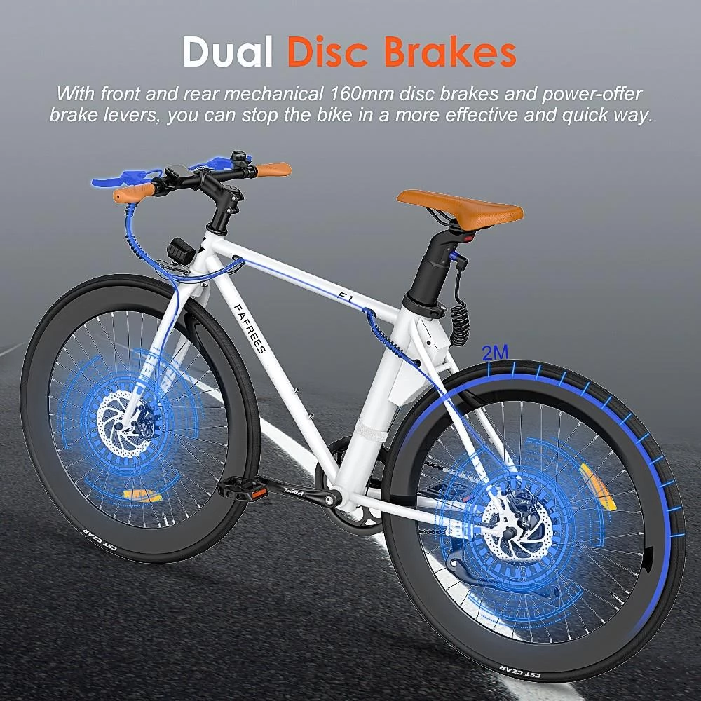 FAFREES F1 700C*28C Elektrofahrrad – 250W bürstenloser Motor & 36V 8,7Ah Akku