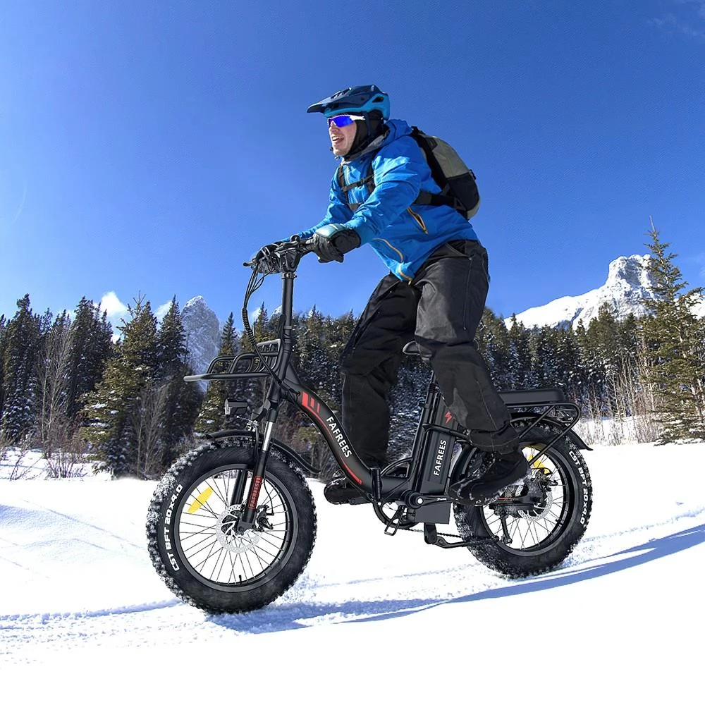 FAFREES F20 Max 20*4 Fat Inch Tire Foldable Electric Bike - 500W Brushless Motor & 18Ah Lithium Battery