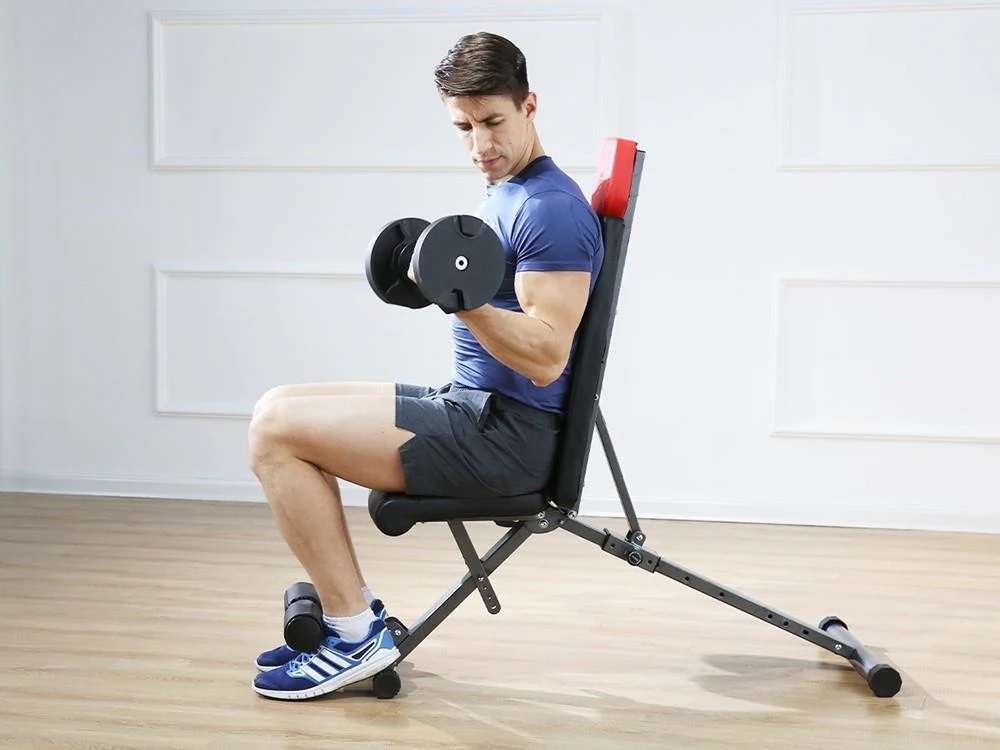 Fijnere vorm 5-in-1 halterbank, 660 lbs gewichtslimiet Opvouwbare trainingsapparatuur voor krachttraining Full Body Workout