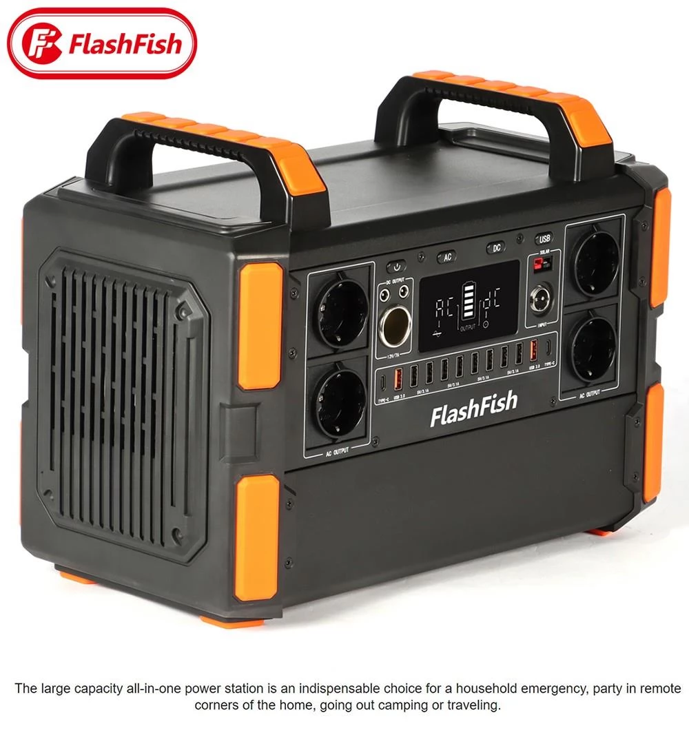 Flashfish F132 1048Wh/1000W draagbare krachtcentrale zonnegenerator, LiFePo4 Batterij, 230V AC Stopcontact, EU Versie