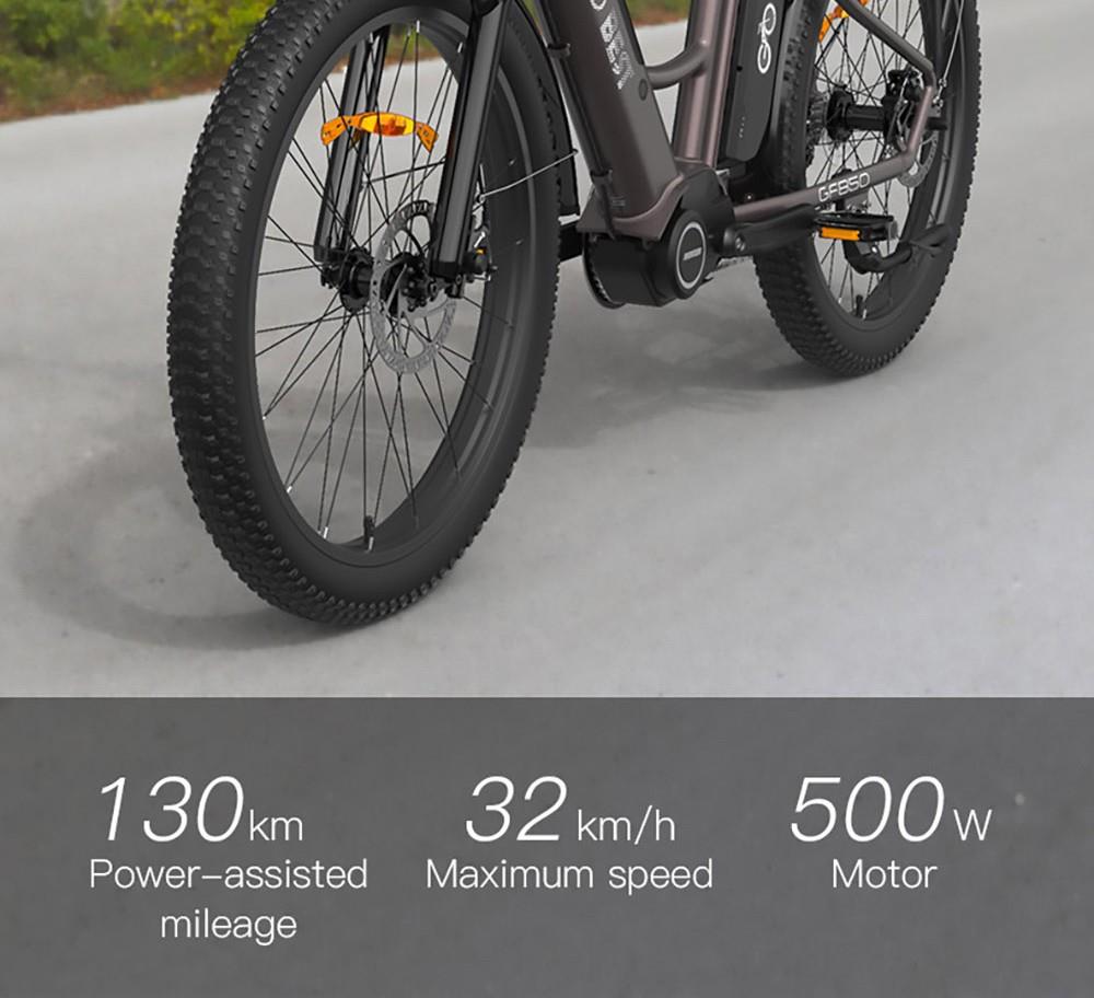 GOGOBEST GF850 City Electric Bike,48V 500W Mid-Drive Motor,2*10.4Ah Batteries,130km Range,Max Torque 130NM - Purple