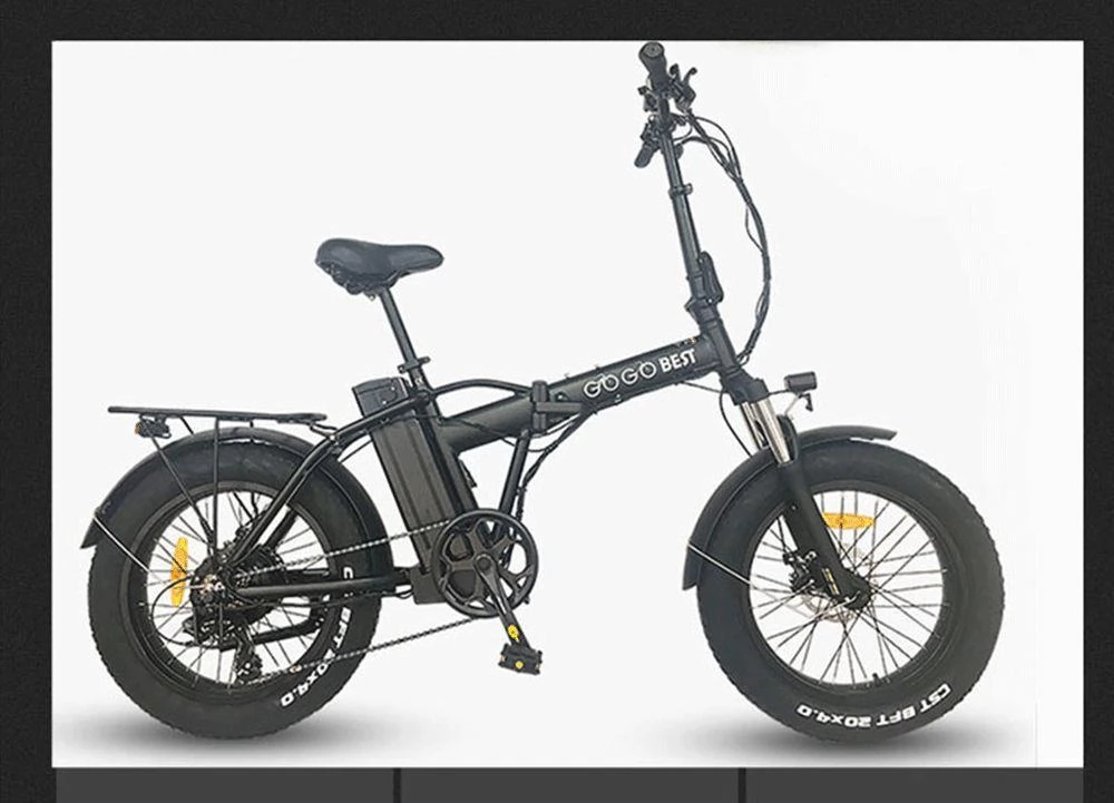 GOGOBEST GF300 20*4.0 CST Tires Foldable Electric Max Speed 25km/h Max Mileage 100KM 1000W Brushless Motor 48V 12.5Ah Battery