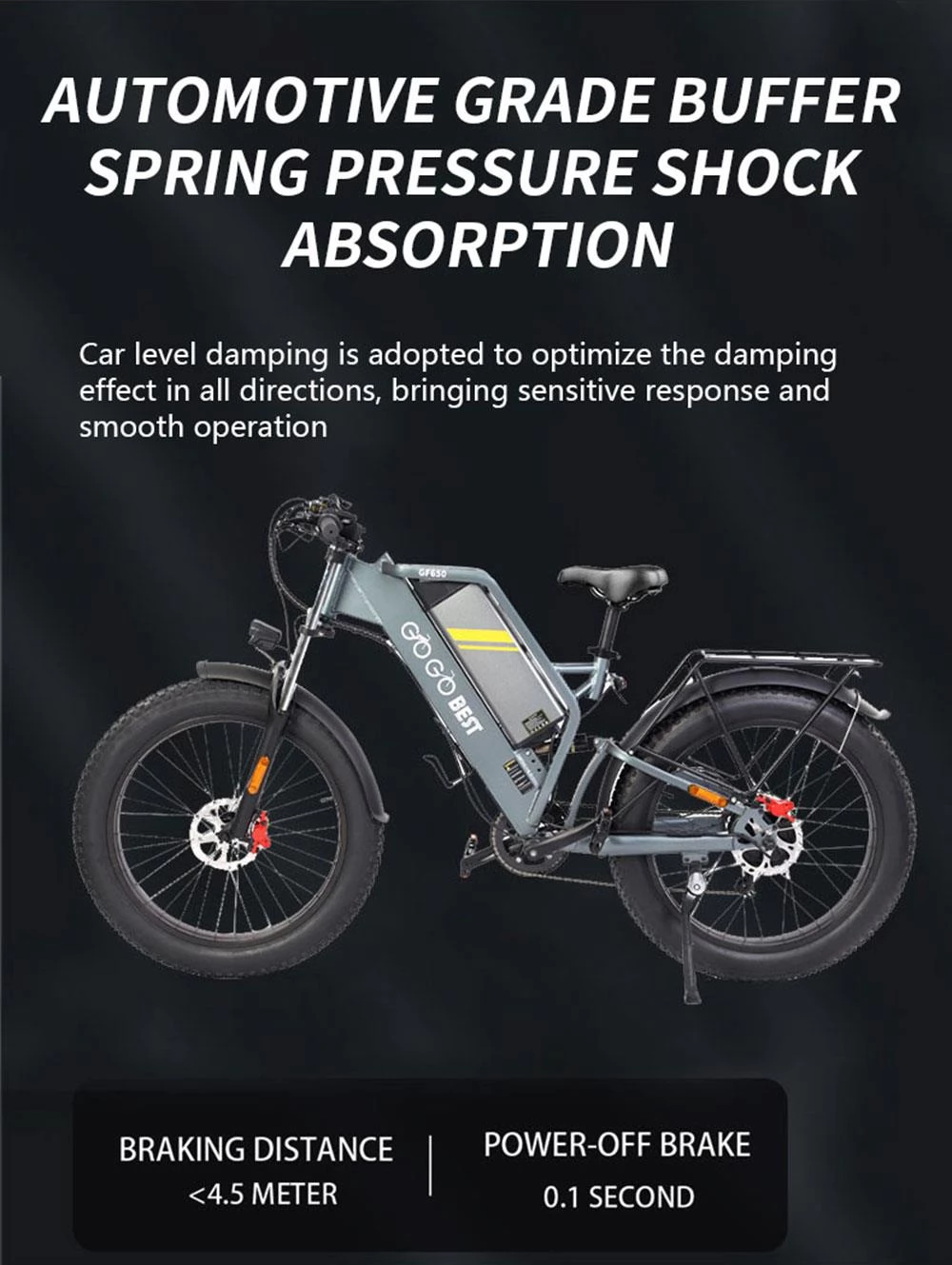 GOGOBEST GF650 26*4.0 Fat Tire Electric Bike - 1000W Dual Motor & 48V 20Ah Battery