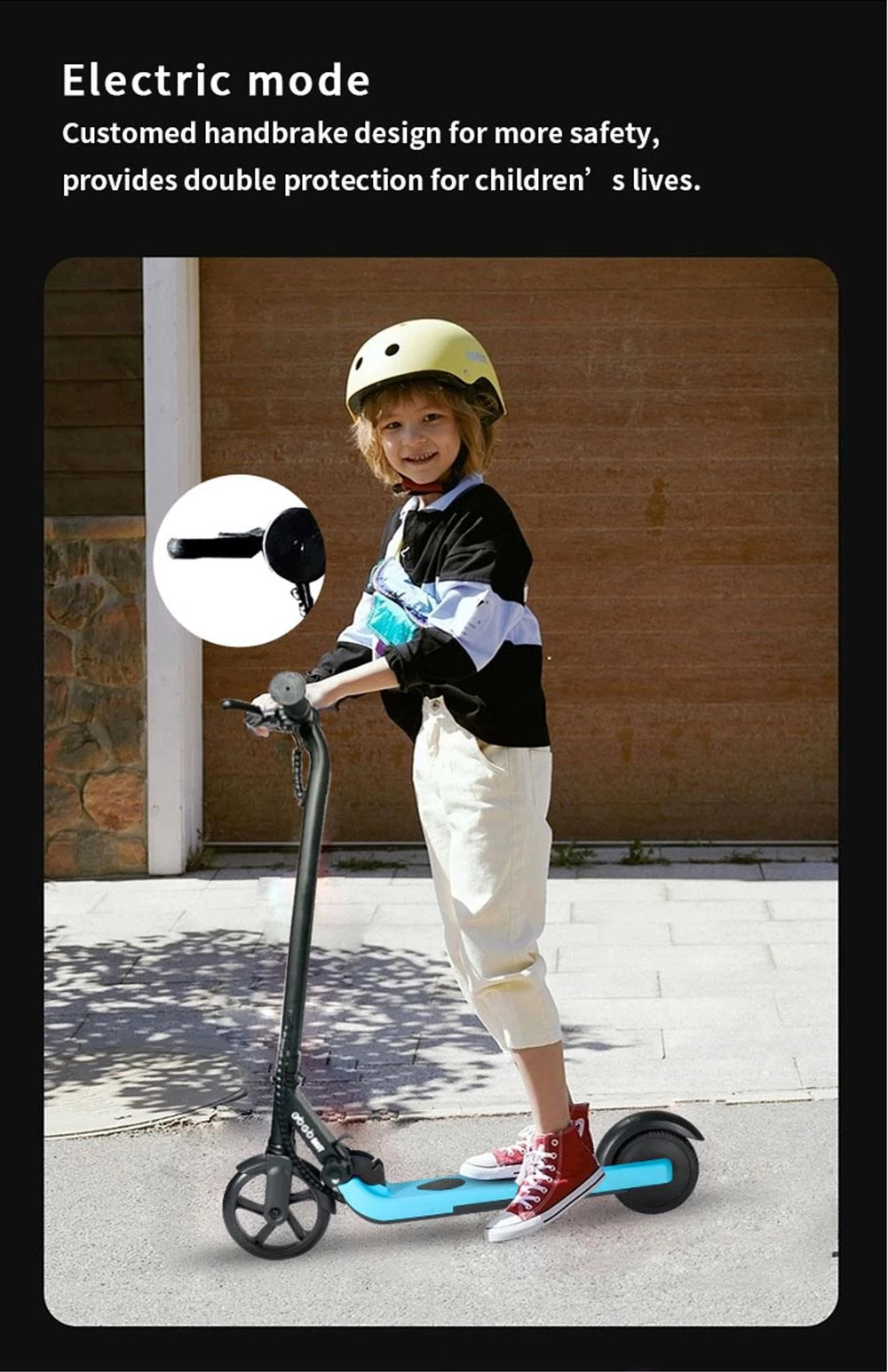 GOGOBEST V1  Kinder eScooter mit Schutzausrüstung – 150W Motor und 21,6V 2Ah Batterie