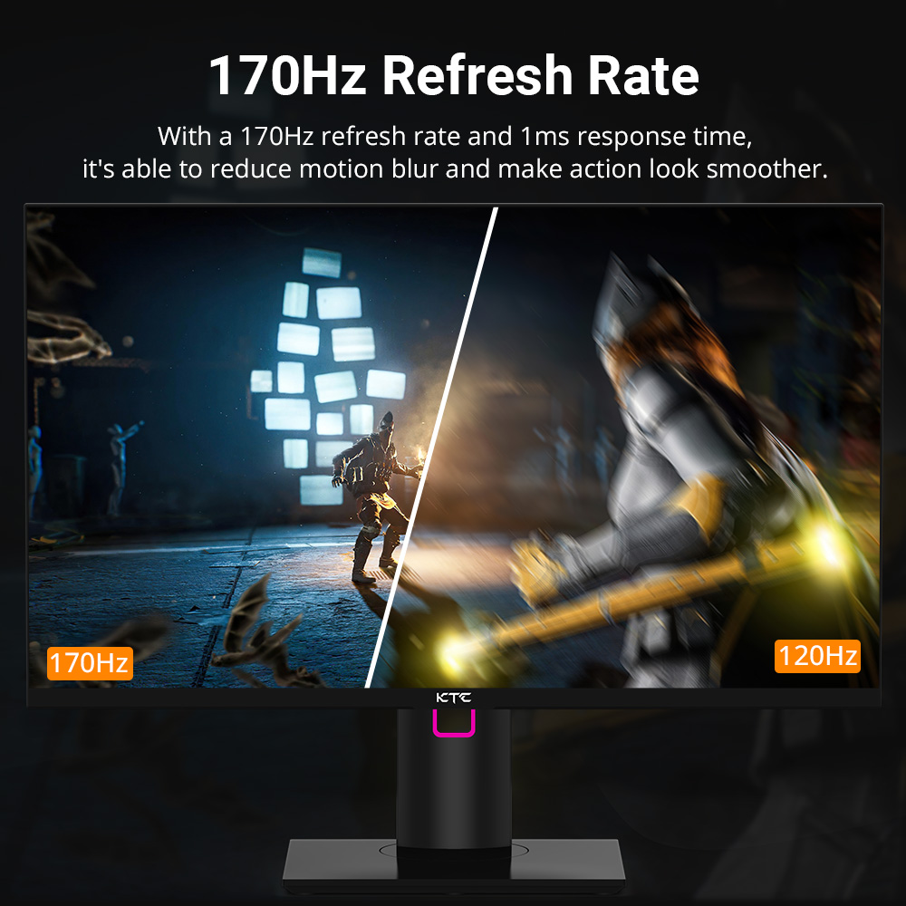 KTC H27T22 Gaming Monitor 27-inch 2560x1440 QHD Fast IPS 1ms Response Time 100% sRGB
