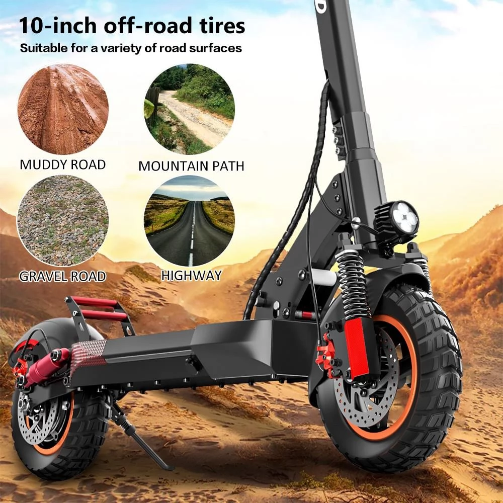 IENYRID M4 Pro S 10 Inch Off-road banden opvouwbare elektrische scooter met zadel - 48V 500W Motor & 16Ah Lithium batterij
