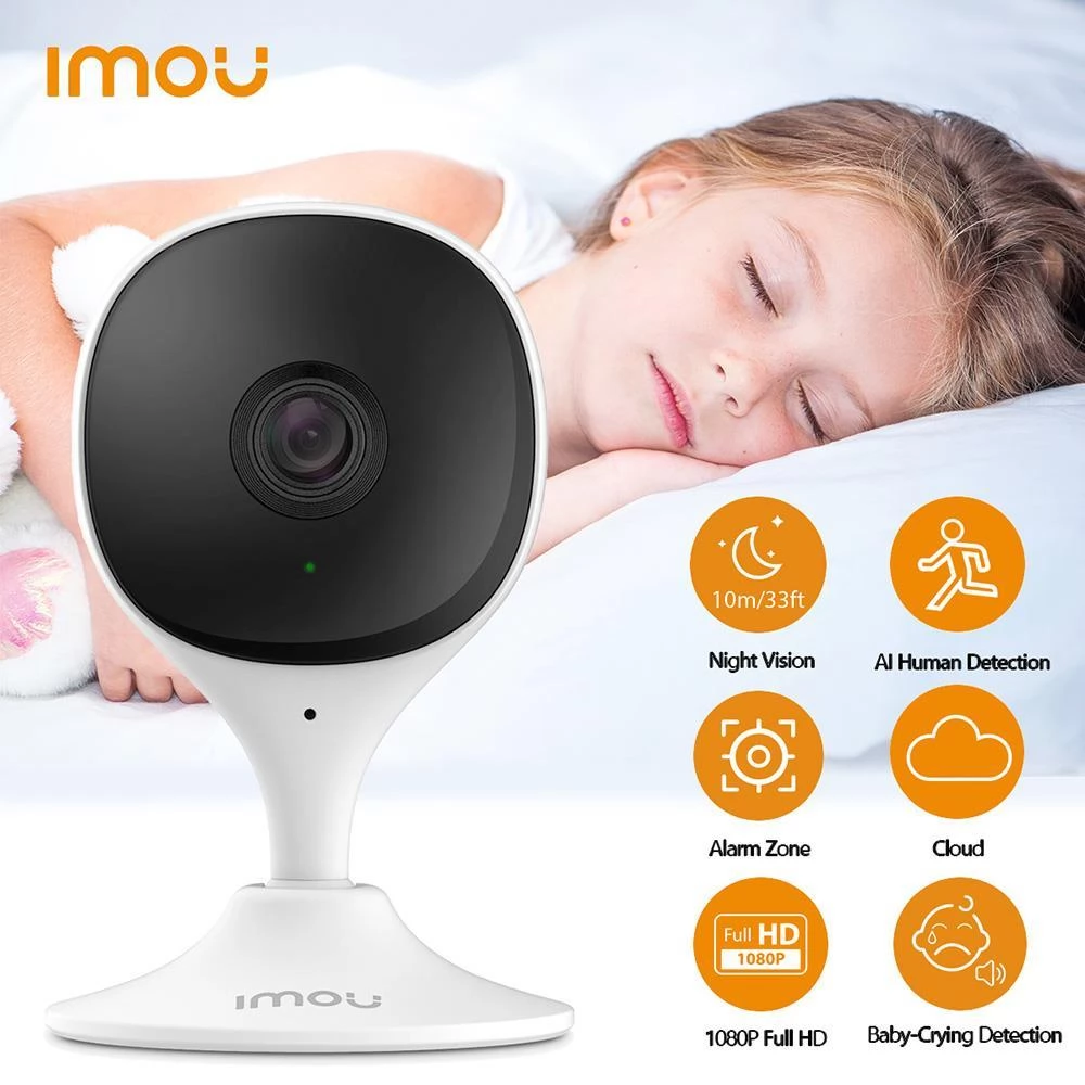 IMOU Cue 2C 1080P IP WIFI Camera, Baby Monitor Camera, Human Detection H265 Compact Smart Night Vision Camera