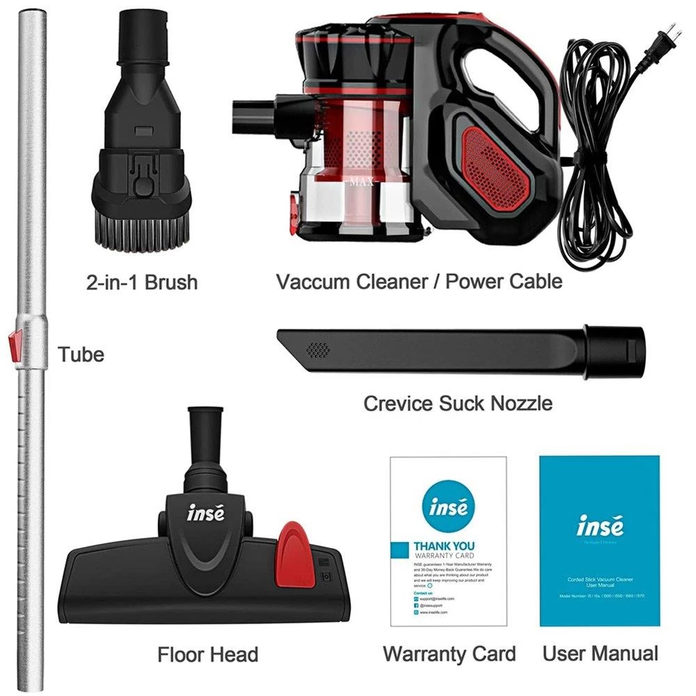 INSE I5 18Kpa Suction 600W Motor Corded Handheld Vacuum Cleaner 1L Dust Cup