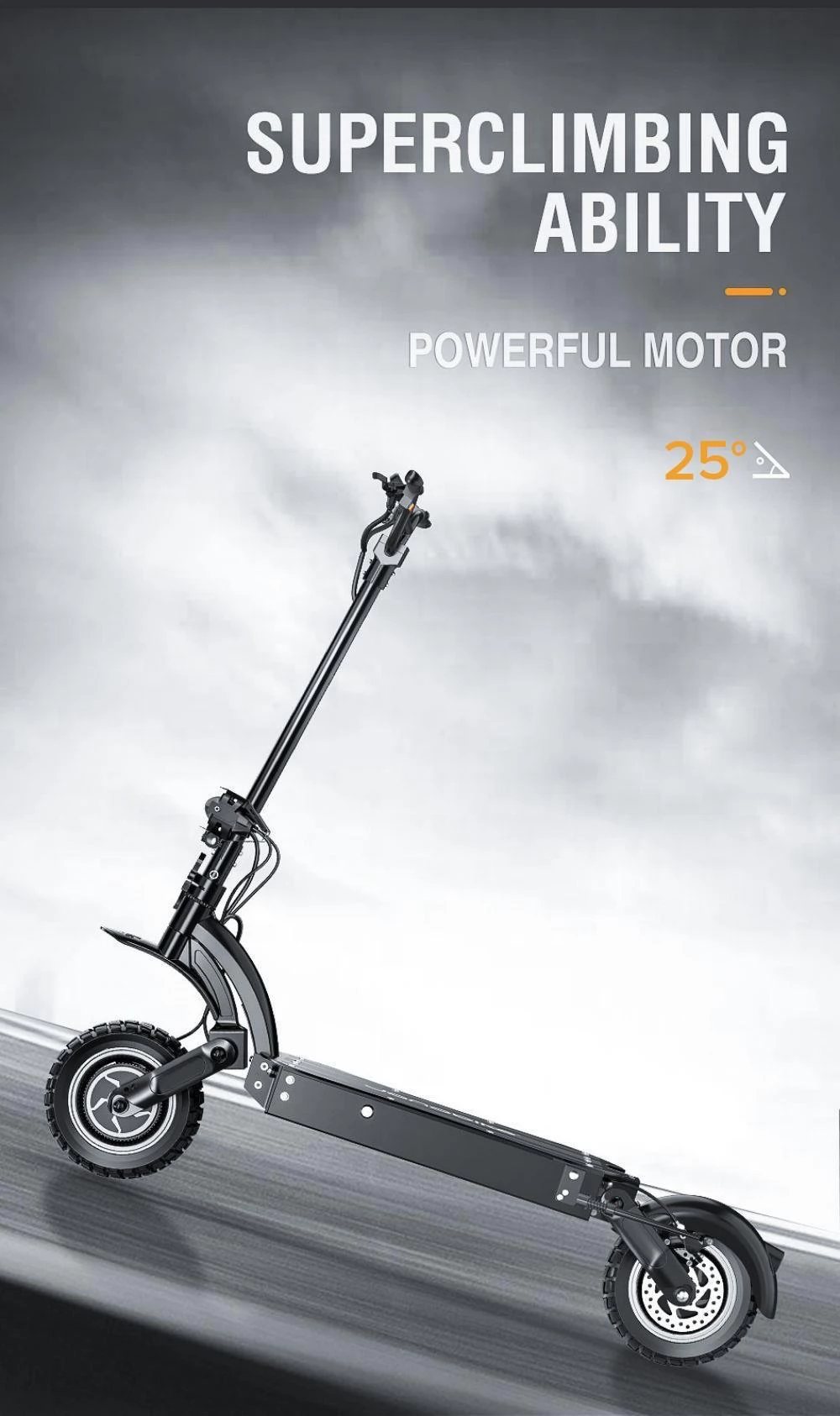 JANOBIKE X20 10 inch rubberen banden elektrische scooter hydraulische remsysteem - 1200W * 2 motor & 52V 23.4Ah batterij