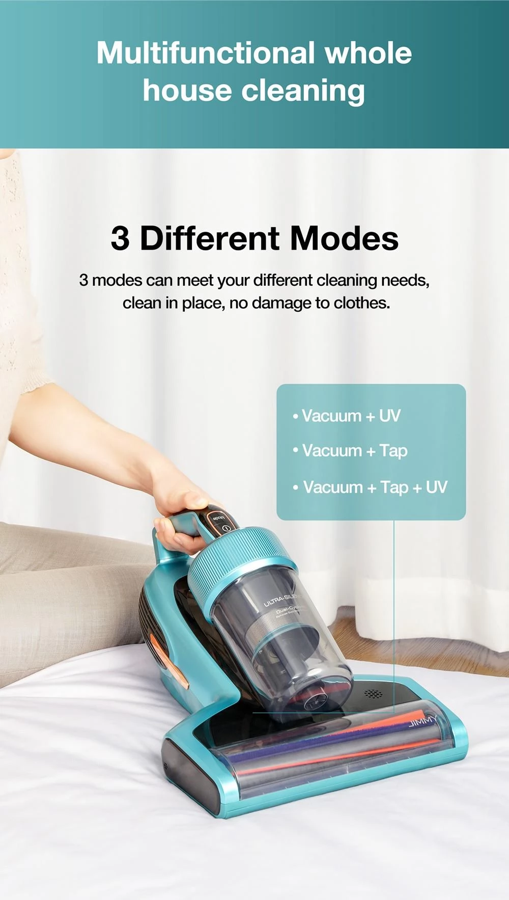Jimmy BX7 Pro 700W Motor LED Display Intelligent Anti-Mite Vacuum Cleaner With Dust Recognition & Ultrasonic 16Kpa Suction