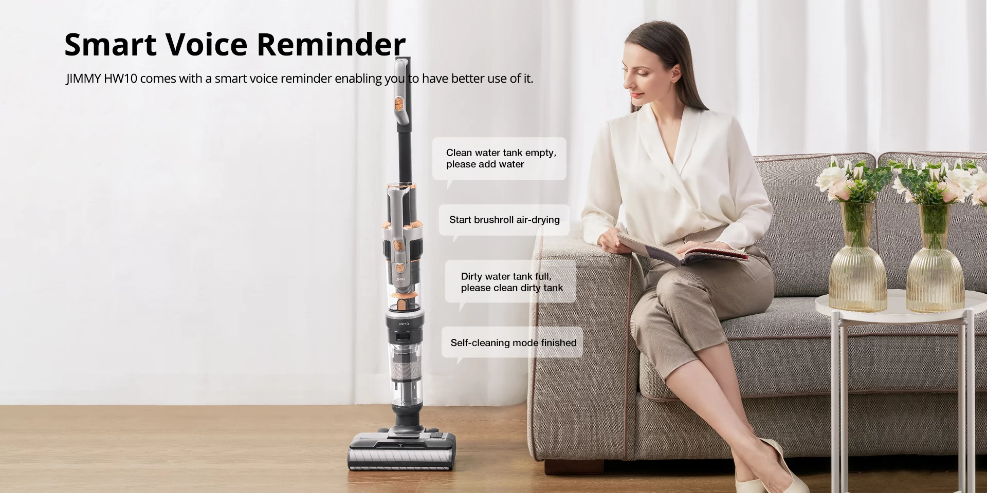 JIMMY HW10 18000Pa Strong Suction Cordless 3800mAh Lithium Batteries 3-in-1 Wet and Dry Vacuum Cleaner