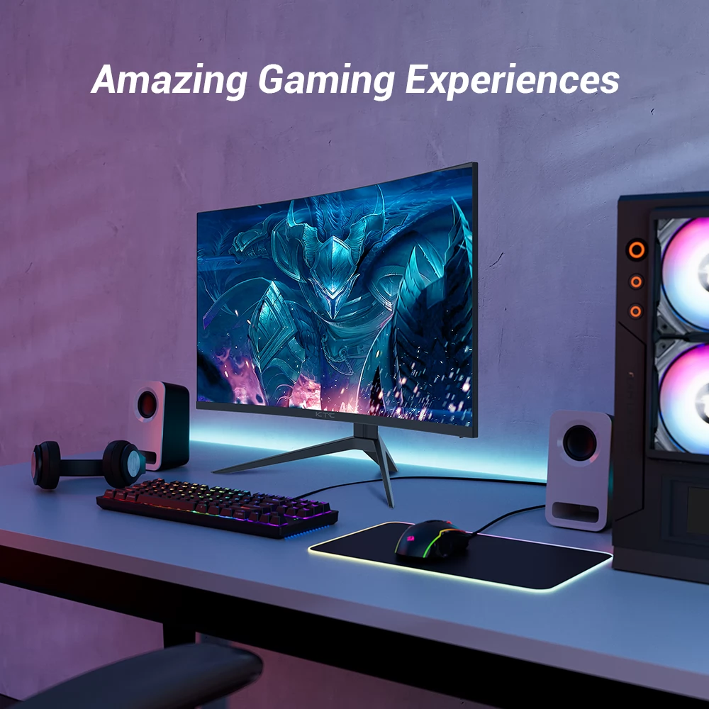 KTC H27S17 Gaming Monitor 27-inch 2560x1440 QHD 170Hz HVA Curved 1500R 3ms Response Time, Supports Vesa Mounting Standard