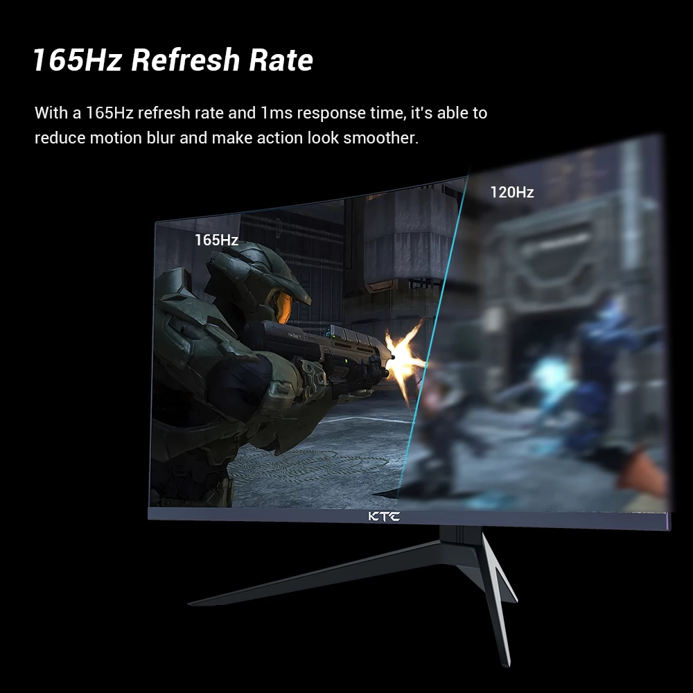 KTC H27S17 Gaming Monitor 27-inch 2560x1440 QHD 170Hz HVA Curved 1500R 3ms Response Time, Supports Vesa Mounting Standard