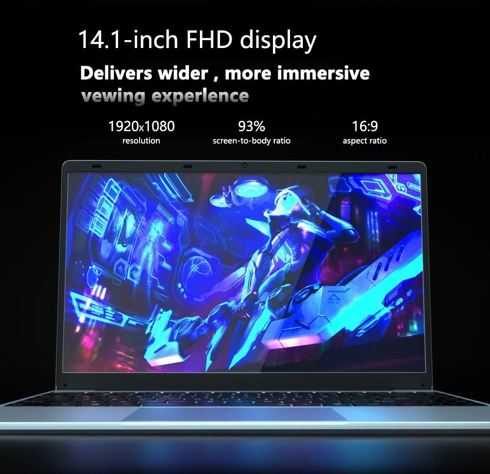 KUU XBOOK-2 14,1 Zoll Laptop Intel Gemini Lake J4105 8 GB RAM 256 GB SSD 1080P IPS WiFi Bluetooth Windows 11 Pro