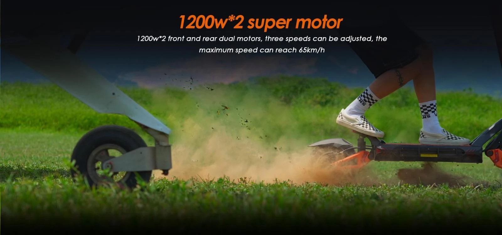 KuKirin G3 Pro Off-Road Electric Scooter - 1200W*2 Powerful Motors & 23.2Ah Battery