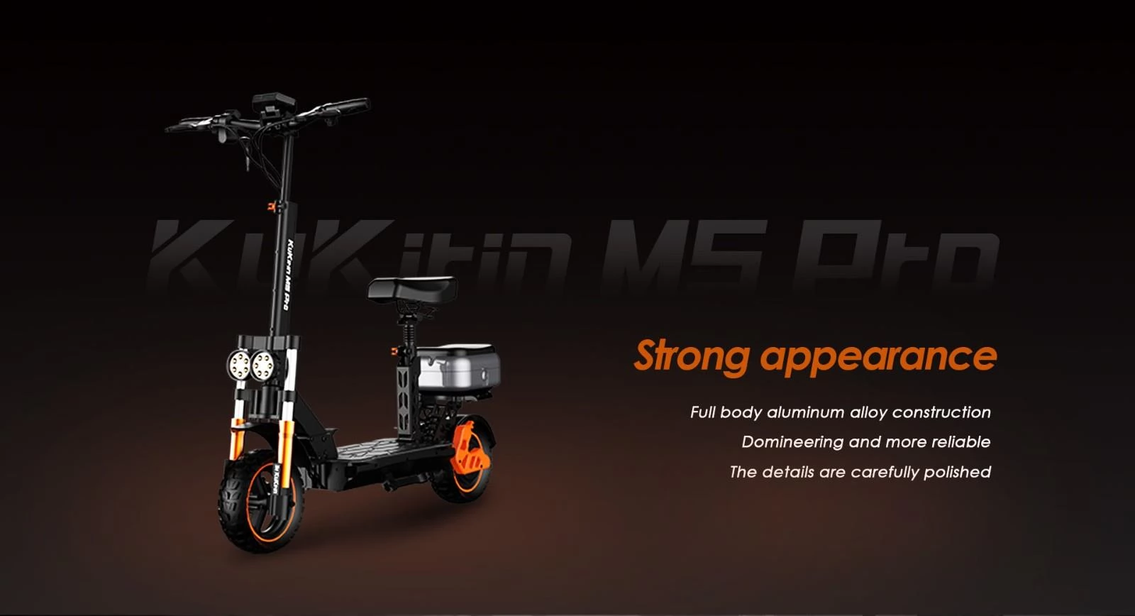 KuKirin M5 Pro 11-inch voorband en 10-inch achterband opvouwbare elektrische scooter - 48V 20Ah Batterij & 1000W Motor