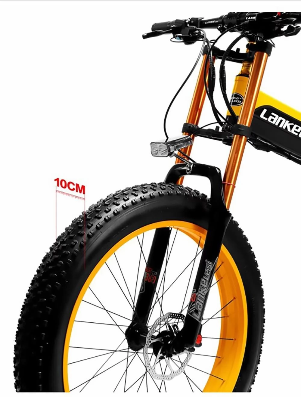 LANKELEISI T750 Plus 26*4.0 Inch Fat Tire Foldable Electric Bike - 48V 1000W Motor & 14.5Ah Lithium Battery