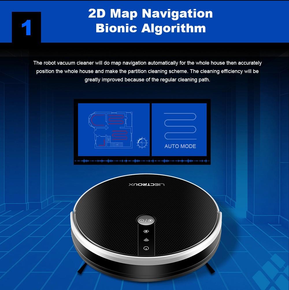 LIECTROUX C30B 6000Pa Suction Electric Water Tank with AI Map Navigation  WiFi App Robot Vacuum Cleaner EU Version - GEEKMAXI.COM