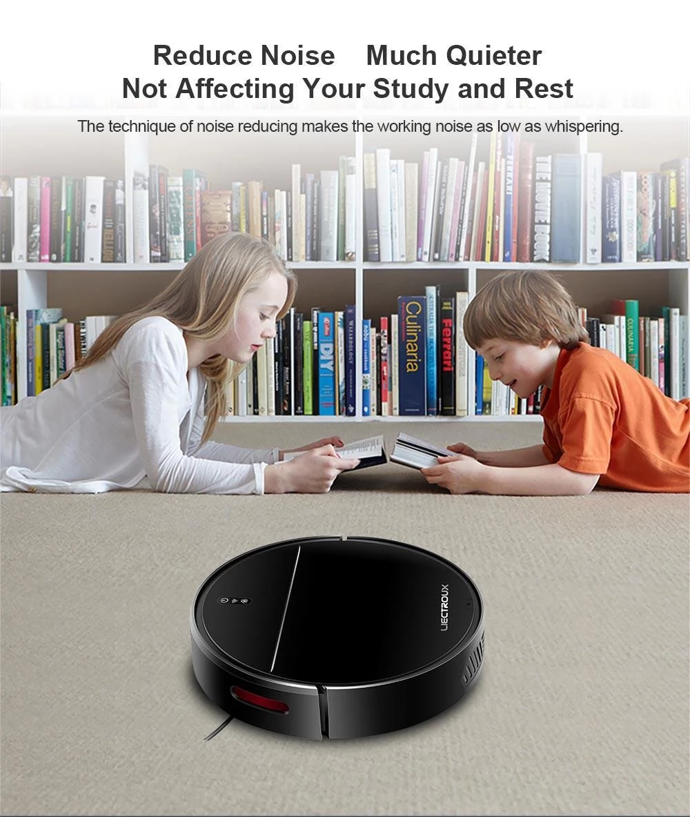 LIECTROUX M7S Pro Robot Vacuum Cleaner, 2D Map Navigation, 4400mAh Battery, Run 110mins, Dry and Wet Mopping