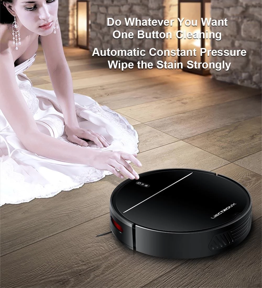 LIECTROUX M7S Pro Robot Vacuum Cleaner, 2D Map Navigation, 4400mAh Battery, Run 110mins, Dry and Wet Mopping