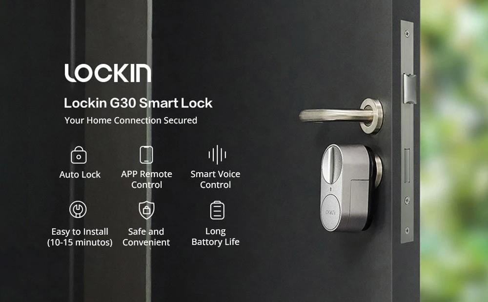 Lockin G30 Smart Door Lock, 3-in-1 Fingerprints App Control Passwords Unlock