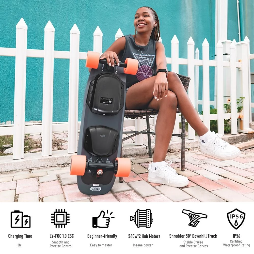 MEEPO Shuffle S ER Electric Skateboard - 540W*2 Dual Motor & 10S2PP42A/288WH Battery