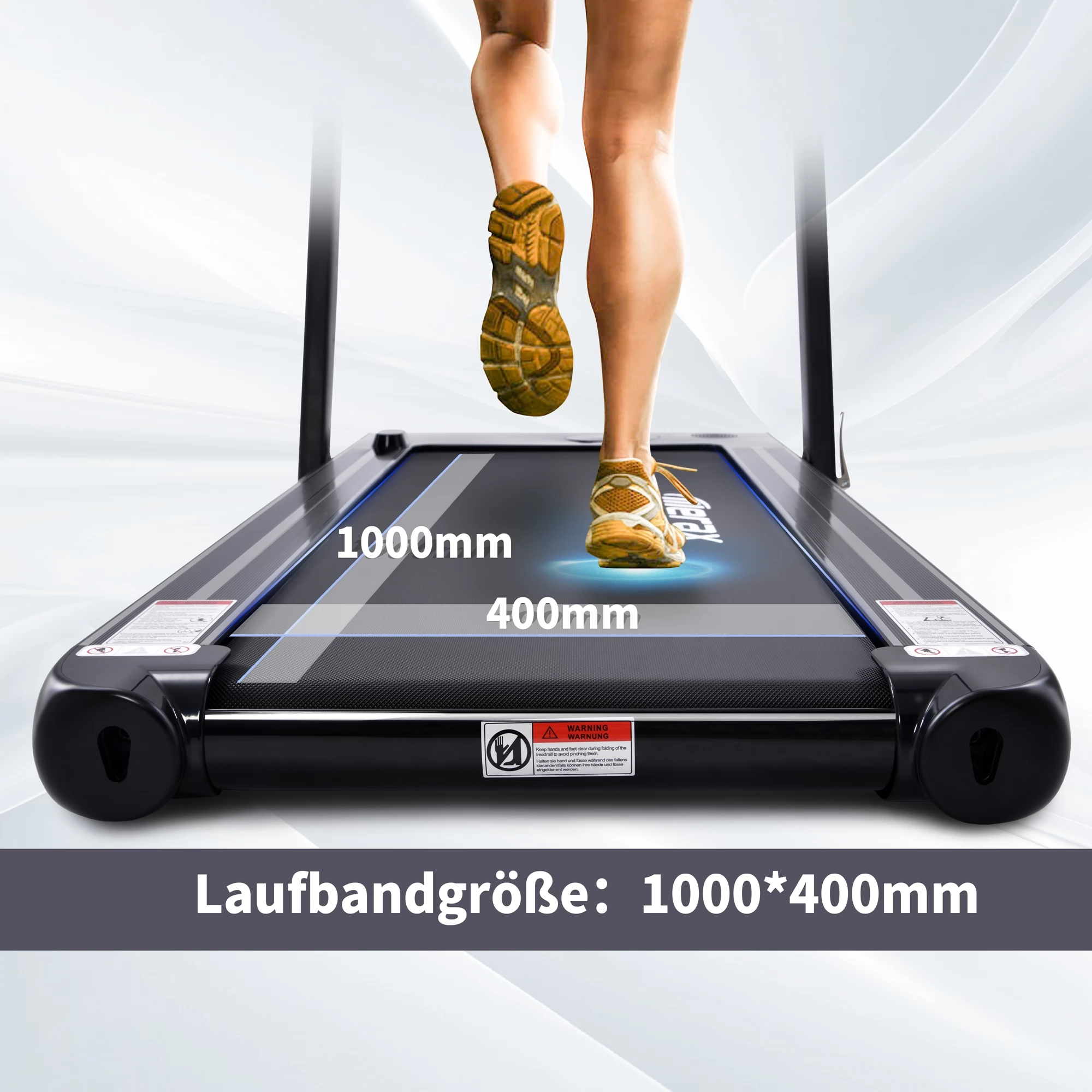 Merax 2,25 PS starkes elektrisches faltbares 2in1 Laufband mit Fernbedienung