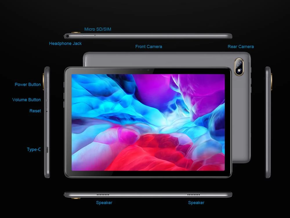 N-One NPad Air Tablet 10.1 FHD IPS Screen UNISOC Tiger T310 CPU Android 11 4GB RAM 64GB ROM Dual Camera Bluetooth 5.0