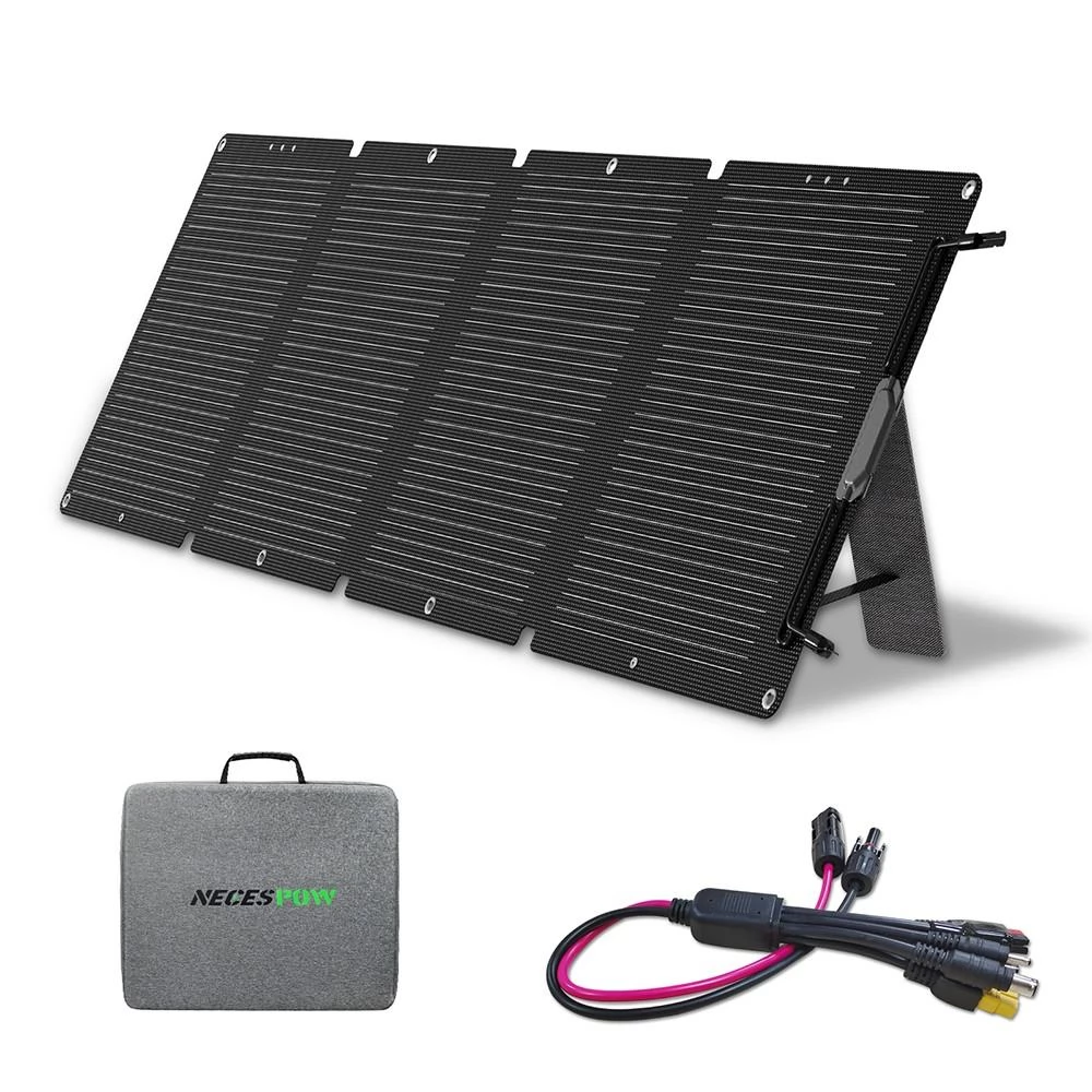 NECESPOW 120W Foldable Solar Panel, Monocrystalline Solar Cells, 21% Highly Efficient Solar Energy, IP65 Waterproof