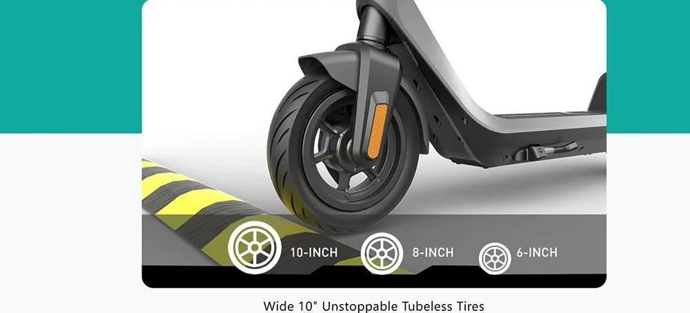 NIU KQi2 Pro 10 Tires Adult Electric Scooter, 300W Rated Motor, 365Wh Battery, Max Speed 28km/h