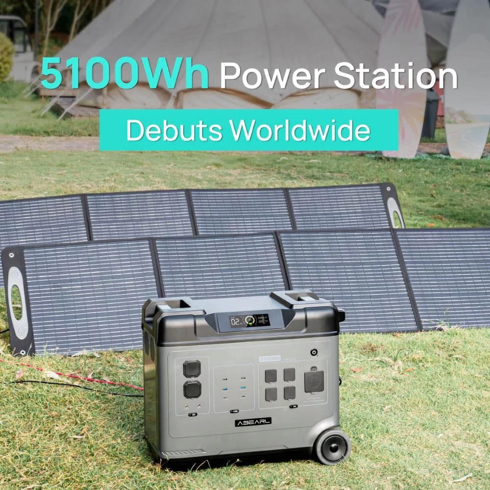 OUKITEL ABEARL P5000E 5120Wh 2200W Portable Power Station, LiFePO4 Batterij