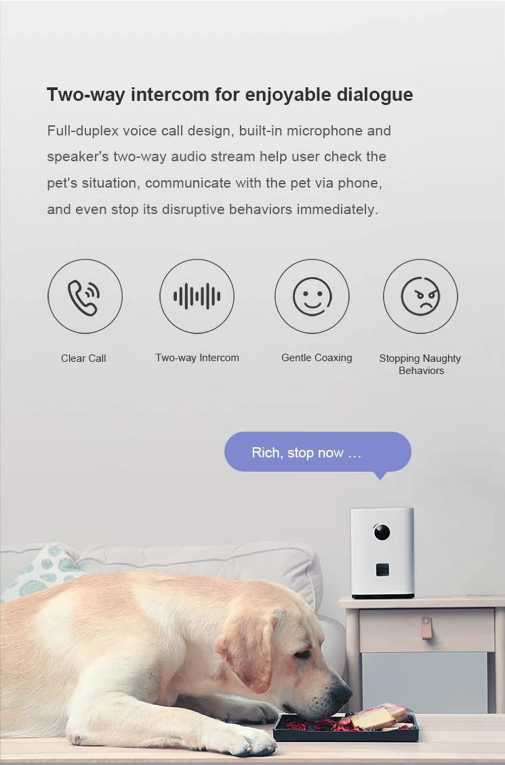 Pawbby intelligente huisdier camera traktatie dispenser, HD WiFi-camera met nachtzicht, 2-Way Audio Feeder voor hond kat Puppy