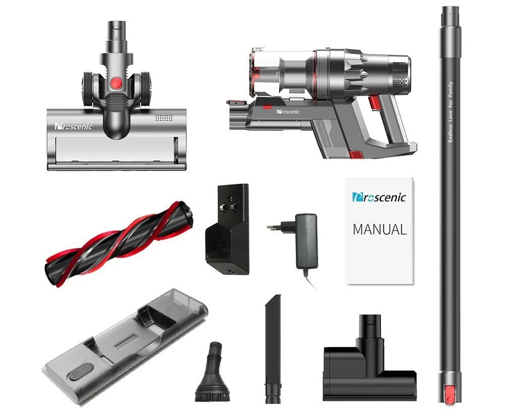 Proscenic P11 Akku-Staubsauger, 25 kPa Saugleistung mit Teppich-Boost, Nass-Trocken-Staubsauger mit Ladestation
