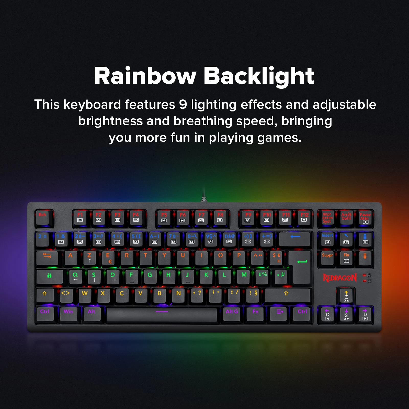 Succes opvolger vroegrijp Redragon S113-KN Gaming Toetsenbord Muis Combo, Rainbow toetsenbord, AZERTY  Franse lay-out en RGB Gaming muis - GEEKMAXI.COM
