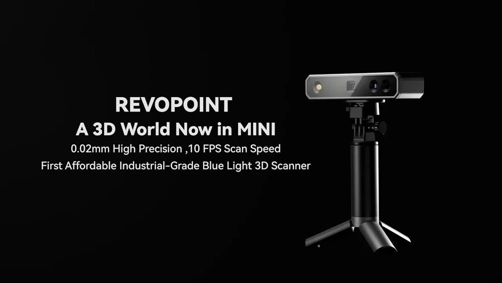 Revopoint MINI 3D Scanner, Blue Light, Precision 0.02mm, MINI Dual-Axis Turntable Combo - Premium Edition