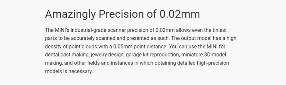 Revopoint MINI 3D Scanner, Blue Light, Precision 0.02mm, MINI Dual-Axis Turntable Combo - Premium Edition