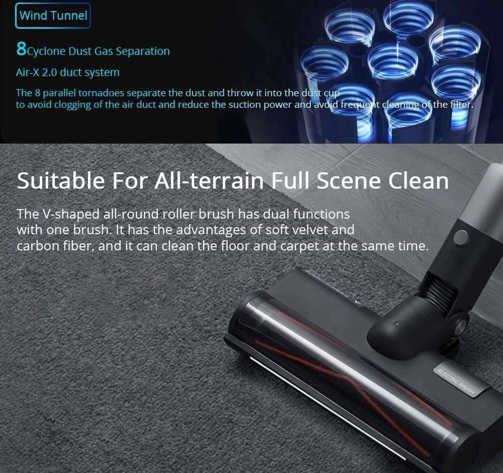 XIAOMI ROIDMI NEX 2 Plus X30 Plus Hand-Akku-Staubsauger mit rotierenden Mop (CN-Stecker)