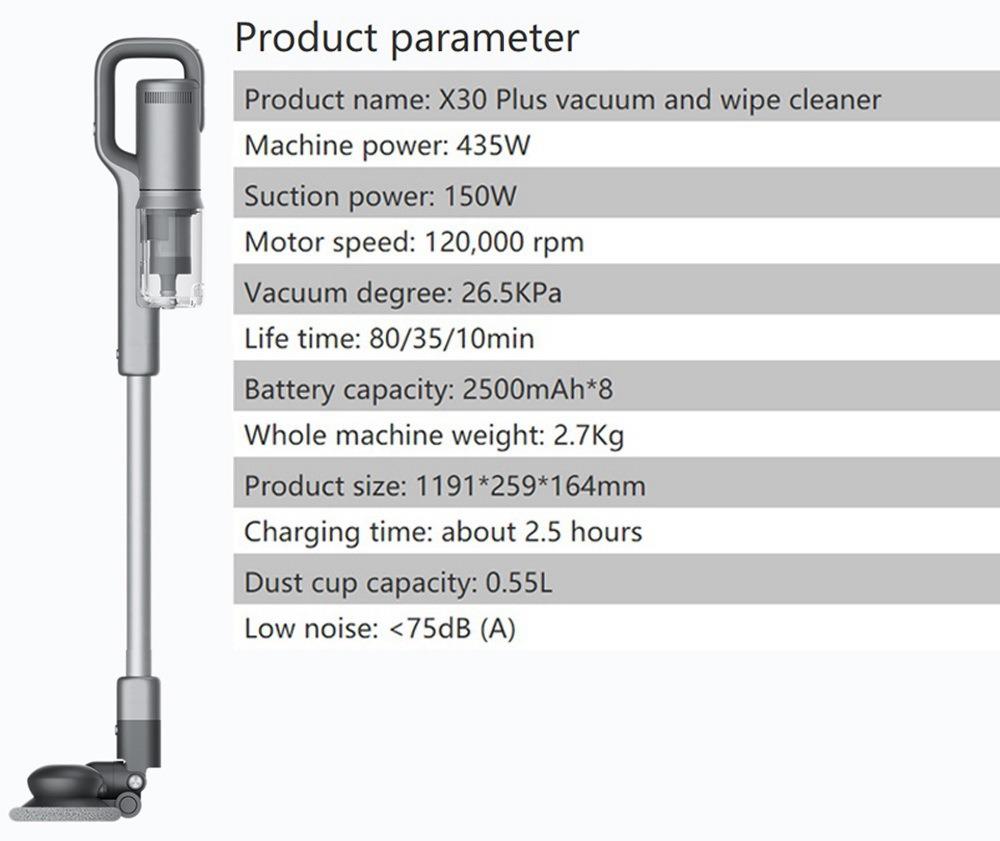 XIAOMI ROIDMI NEX 2 Plus X30 Plus Handheld Cordless Vacuum Cleaner With  Rotating Mops (CN Plug) - GEEKMAXI.COM