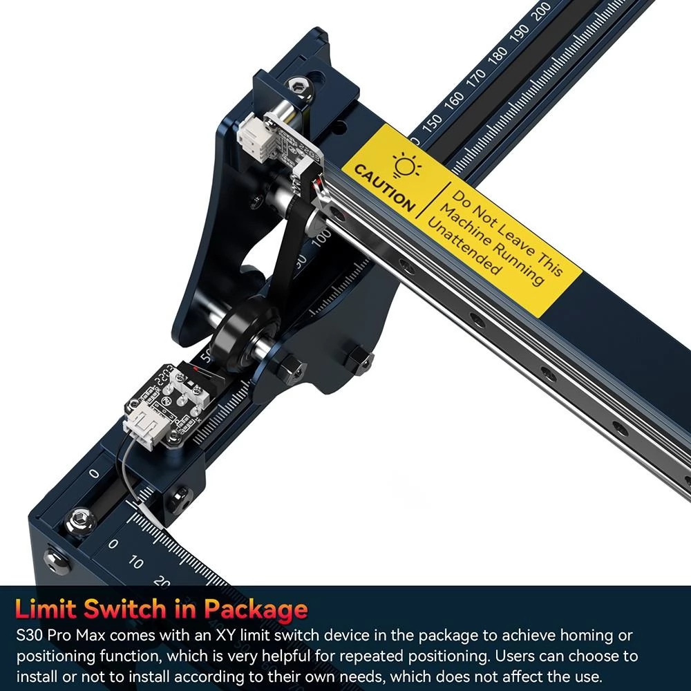 SCULPFUN S30 Pro Max 20W Laser Engraver Cutter, Automatische lucht-hulp, 0.08x0.1mm Laser Focus 32-bit Moederbord, 410x400mm