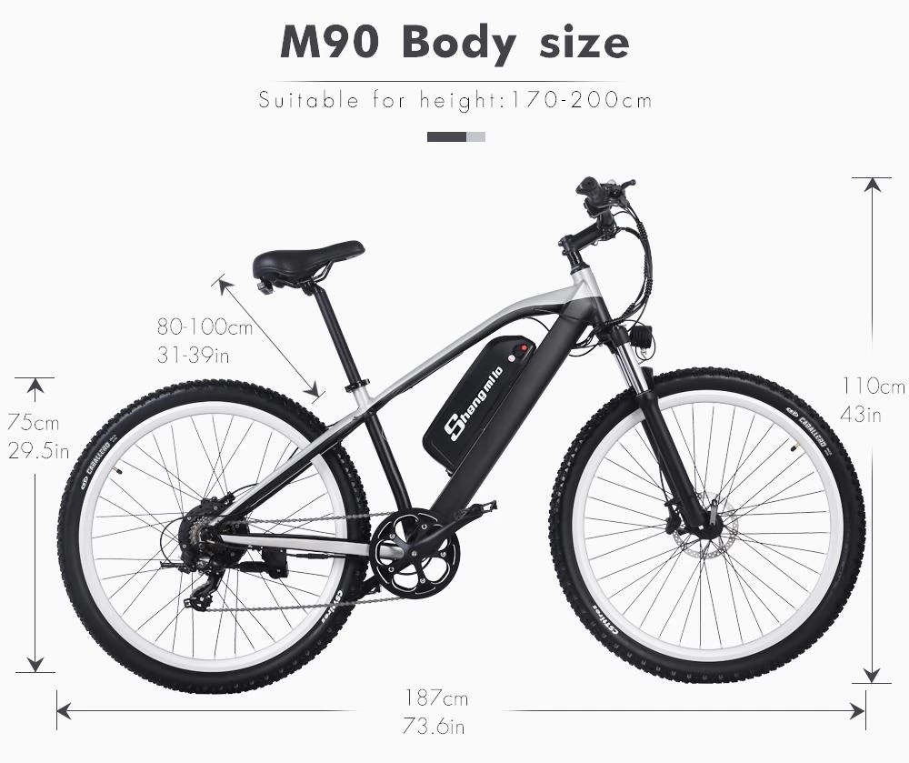 Shengmilo M90 29 Inch Elektrische mountainbike met banden - 500W Motor & 48V 17Ah Lithium-ion Batterij