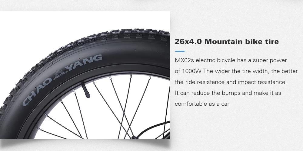Shengmilo MX02S 26 Inch Tires Electric Bike - 48V 1000W Motor & 17Ah Battery