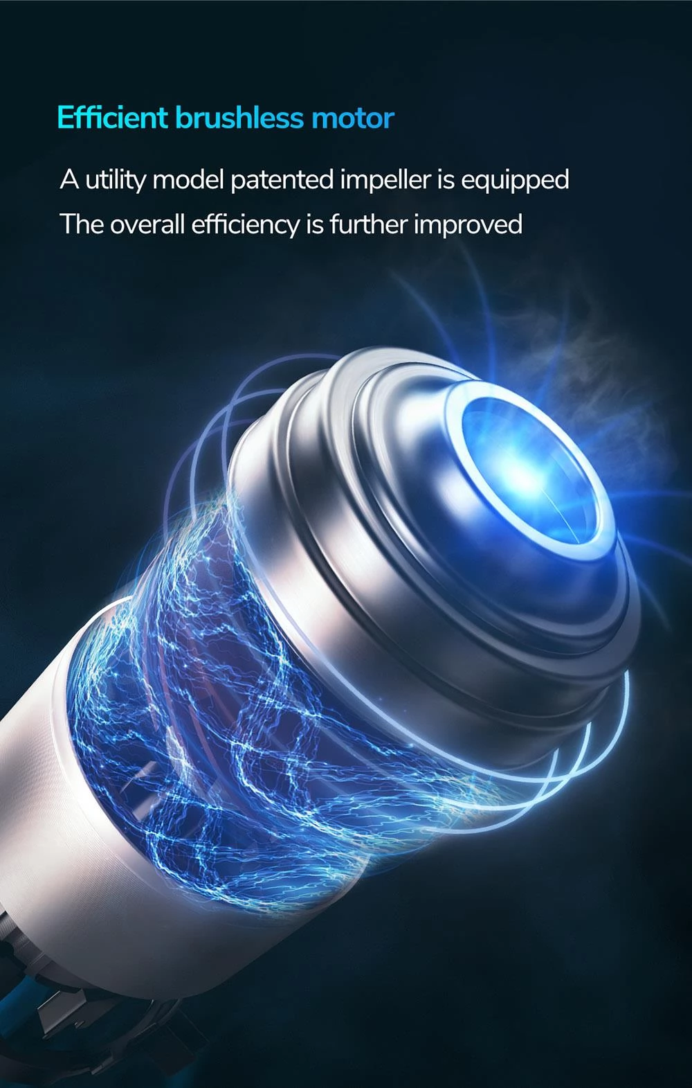 Shunzao Z15 Handstofzuiger 30KPa krachtige zuigkracht 210AW borstelloze motor 60 minuten looptijd LED-display  (EU-versie)