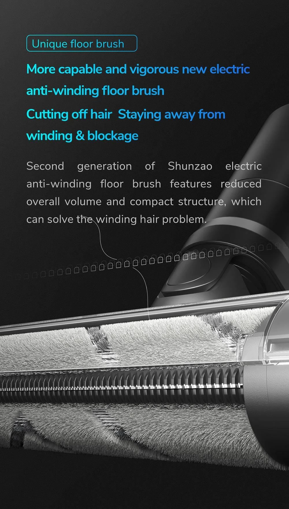 Shunzao Z15 Handheld Vacuum Cleaner 30KPa Powerful Suction 210AW Brushless Motor 60 Minute Run Time LED Display  (EU Version)