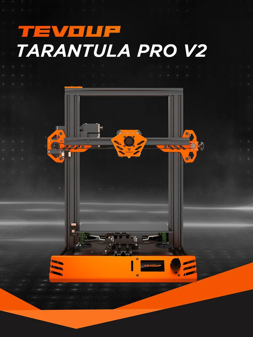 TEVOUP Tarantula Pro 3D-Drucker, halbautomatische Nivellierung, 0,4 mm Düse, Volcano Hotend 32 Bit Motherboard, 235x235x250mm